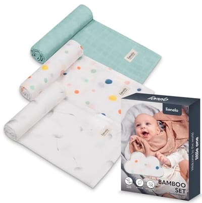 Set van 3 Hydrofiele Bamboe Spuugdoeken 70x70 cm | 100% Mousseline Bamboekatoen | Superzacht en Ademend | Hypoallergeen en Wasbaar | Ideaal voor Pasgeboren Baby's