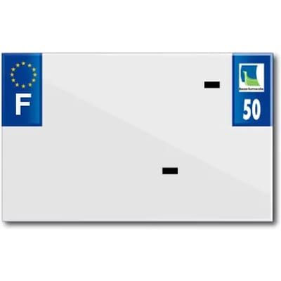 Blanco PVC nummerplaatstrip Top Plaq 50