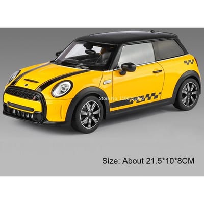 1:18 Mini Cooper S Mini Cooper Model Speelgoed Miniatuur Auto's Legering Spuitgietwerk Deuren Openbaar Voertuig Prachtige Interieur Auto Model Ornament