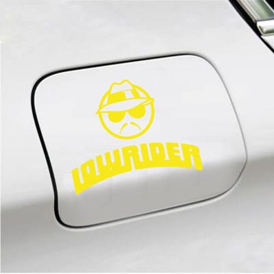 Bumpersticker - Low Rider - 12,5 X 15,6 - Geel