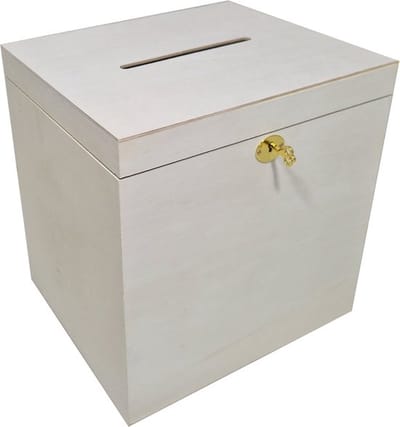 Playwood Enveloppenkist met slot - Rechthoekig model - L 29 CM x B 20 CM x H 21,4 CM
