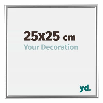 Your Decoration - Fotolijst 25x25 cm - Kunststof - Zilver - Bordeaux