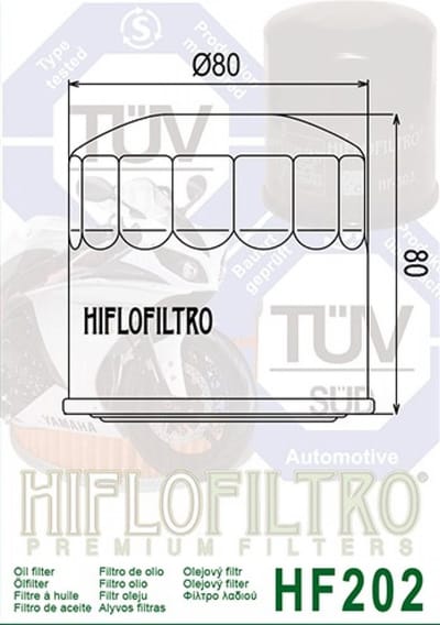Filtre à huile Hiflofiltro pour Moto Honda 750 Vt C Shadow 1983 Neuf