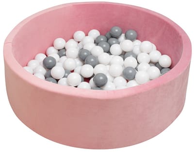 New Baby ballenbak roze 83x83x30 cm - Kinderballenbak met ballen