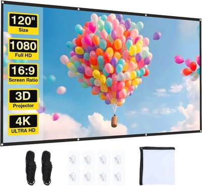 120 Inch Wasbaar Projectorscherm - Opvouwbaar en Draagbaar Filmscherm voor Binnen en Buiten
