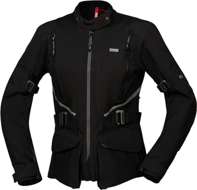 IXS Tourster-STX 1.0 Waterdichte Dames Zwart Textiele Motorjas - Jas