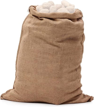 Jute Zak - Spelentas Outdoor - Feestelijke Spelletjes - Stevig En Duurzaam - 23.7 x 21.3 cm - Natuurlijk