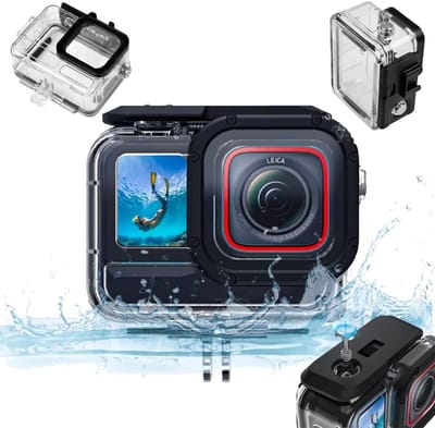 Telesin Waterproof Case voor Insta360 ACE Pro - Waterdicht tot 40 Meter - Duikbehuizing - Kunststof - Transparant