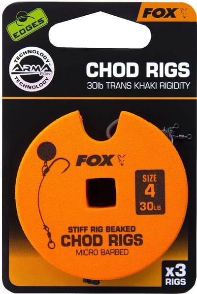 Fox Armapoint Stiff Chod Rig Micro Barbed (3 pcs) - Maat : 25lb - Size 7
