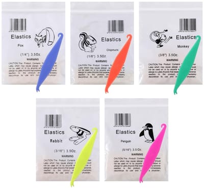 Dailygoods- Orthodontische Elastiekjes 500 Stuks - Beugel Elastiekjes - Rubber Bands - Plaatsers - Haken - Diverse Kleuren - Beugelbanden