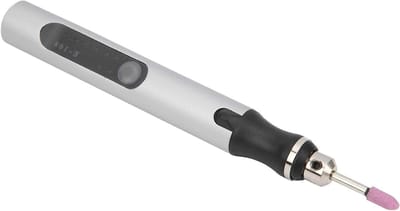 Elektrische Graveerpen - Mini Gereedschap - Knutselen en Graveren - Drie Snelheidsniveaus - 3 mm Schachtdiameter - Zilver