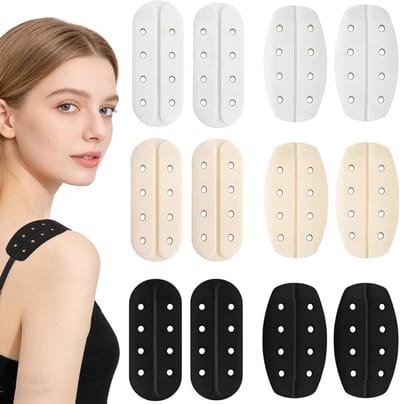 12 Stuks Siliconen Beha-Dragerpads - Antislip Fixeerpads voor Comfort, Ademend en Verlichting van Schouderklachten voor Vrouwen en Meisjes (3 Kleuren)