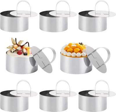 La'Moussawi ® Set van 8 Luxe Ronde Dessertringen voor Voedselpresentatie en Bakken