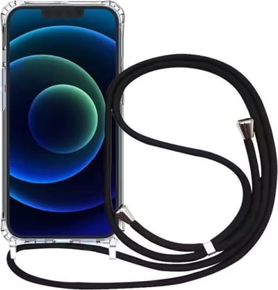 TG Techgrip - Hoesje met Koord Geschikt voor iPhone 7 en iPhone 8 - Transparant Crossbody Back Cover Hoesje Super Shockproof Geschikt voor iPhone 7/8