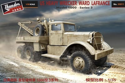 Thunder Model Modelbouwpakket Militaire voertuigen - 35011 Ward LaFrance M1000 series 3 - Zwaar Militair Bergingsvoertuig Vrachtwagen Plastic - 1:35 - Modelbouw