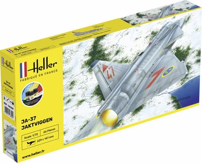 Heller - 1/72 Starter Kit Ja-37 Jaktviggenhel56309 - modelbouwsets, hobbybouwspeelgoed voor kinderen, modelverf en accessoires