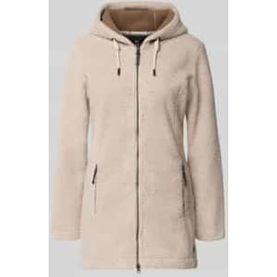 Lange jas van tricotfleece