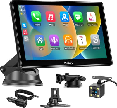 ESSGOO Geschikt voor Carplay Scherm 9 Inch - Geschikt voor Android Auto Scherm - Touchscreen - Achteruitrijcamera - Bluetooth