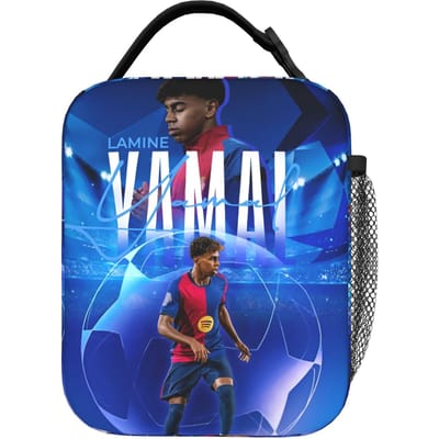 Lamine Y-Yamal Nummer 19 Voetbal Geïsoleerde Lunchtas Lekvrije Lunchcontainer Koeltas Tote Lunchbox College Picknick One Size