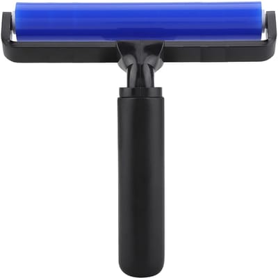 Rouleau Dépoussiérant Outil Nettoyant Antistatique Rouleau en Silicone Rouleau pour Film d'Écran pour Ménage 30.5cm 6 Inch black