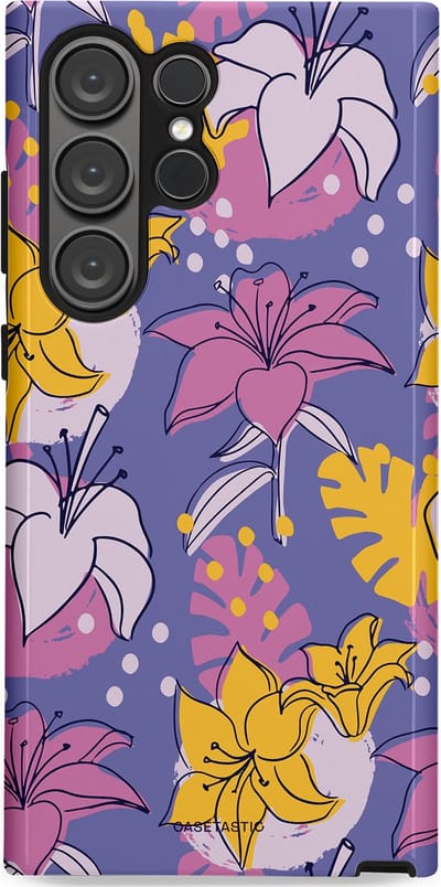 Casetastic Hoesje Geschikt voor Samsung S23 Ultra - Stijlvolle Beschermende Duo-layer Case - Lichtjesbloei