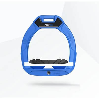 Veiligheidsstijgbeugels Paardrijden Incliné Grip Blauw/Wit/Blauw kind Flex-On Safe-On