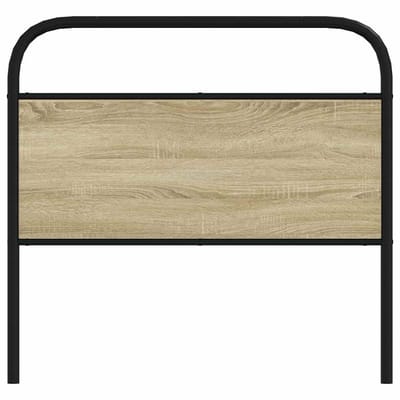 vidaXL Vervangend hoofdbord 107 cm staal en bewerkt hout sonoma eikenkleurig