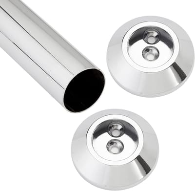 SOTECH garderobestangset 1000 mm conisch Garderobestang chroom gepolijst bestaande uit kledingstang incl. 1 paar conische garderobestanglagers