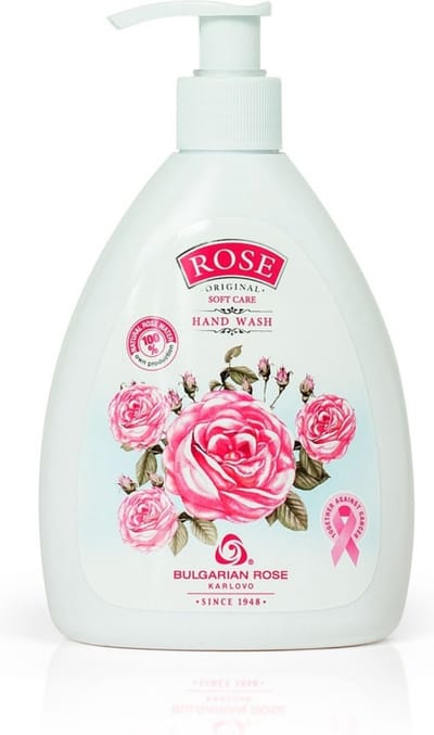 Hand wash Rose Original | 290 ml | Zachte, parelachtige zeep met glycerine en 100% natuurlijk Bulgaars rozenwater