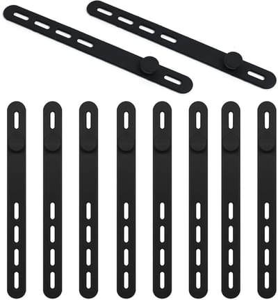 Dailygoods- Siliconen Kabelbinders 10 Stuks - Herbruikbaar - Elastisch Verstelbaar - Kabelorganisator met Slotgesp - Duurzaam - Veilig voor Gebruik - Kabelorganizer