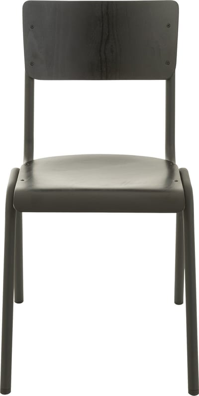 J-Line stoel - hout/metaal - zwart