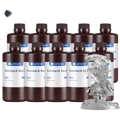 Anycubic 405nm UV Hars, Capaciteit van 10KG, Compatibel met LCD Printers, 10KG Transparant