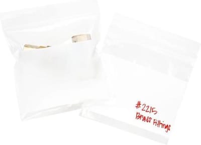 Gripzakken met Schrijfvlak 10x10cm PE 50 micron (100 stuks) | gripzak | ziplock zakken | ziplock zakjes