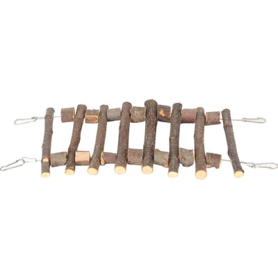 Huisdier Klimladder Tandenknagen Milieuvriendelijk Duurzaam Flexibel Houten Ladderbrug voor Papegaai 30cm/11.8in gray