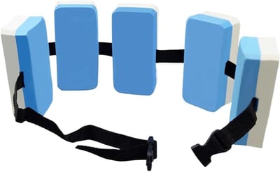 Zwembad Float Quilt - Zwemgordel Trainer - Veilig Zwemmen Leren - Verstelbare Drijfvermogen - 95 cm - Blauw en wit