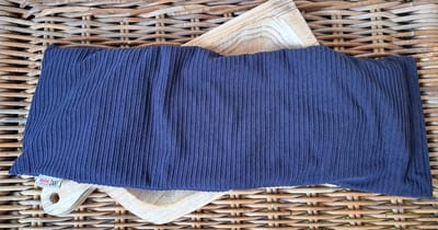 Warmezak! - XL - Pittenzak / coldpack - Wasbare hoes - Made in NL - 60x20cm - Donkerblauw - RIB-stof - Pittenkussen met biologische tarwe - Warmtekussen voor in de magnetron