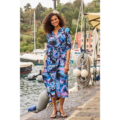 DIDI Dames Dress Mirage Black Sunlight print maat 42