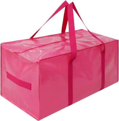 Verhuiszakken - Opbergzakken Lakenzakken - Ruimtebesparend Opbergen - Waterdicht Met Handgrepen - 73x33x36cm - Roze
