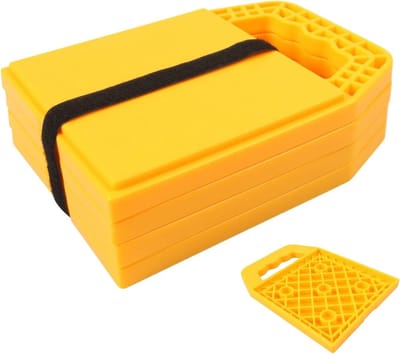 Stabilisatiewiggen - Steunblokken - Voertuig Nivelleren - Hoge Dichtheid Materiaal - 4 stuks - Zwart