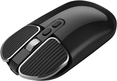 Bluetooth Draadloze Muis – Oplaadbare Silent Computermuis 2.4GHz voor Laptop, Kantoor en Gaming - Zwart