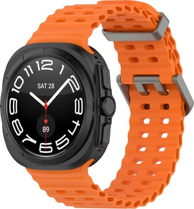 Strap-it Ocean siliconen smartwatch bandje - geschikt voor de Samsung Galaxy Watch Ultra 2 (2026) / Ultra (2024/2025) - oranje