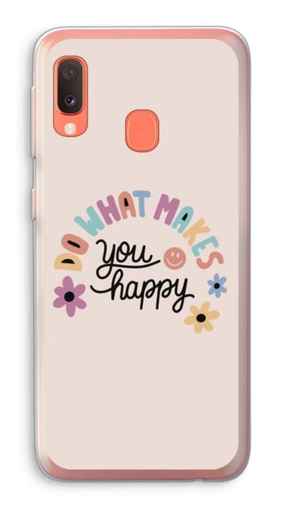 Case Company® - Hoesje geschikt voor Samsung Galaxy A20e hoesje - Happy days - Soft Cover Telefoonhoesje - Bescherming aan alle Kanten en Schermrand