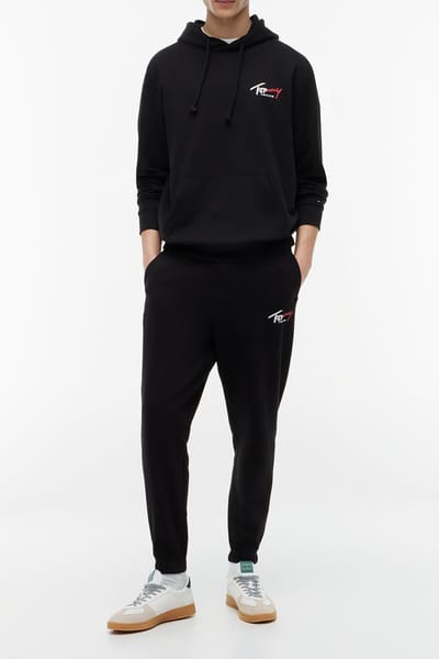 Tommy Hilfiger Regular Signature Black Größe: S | Jogginghosen Outlet | Herren | Schwarz