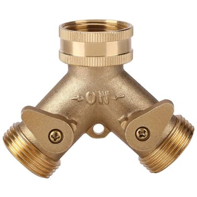 Dailygoods- Slang Splitter 2-weg - Messing - Tuinslang Koppeling - Kraanadapter - Corrosiebestendig - Eenvoudig te Installeren - Tuinslang Connector