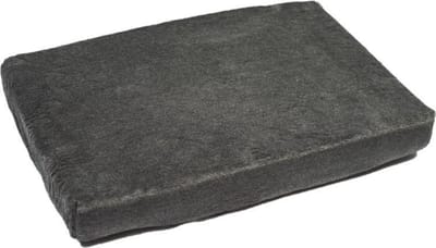 Comfort Kussen Matras omtrek met elastiek Teddy 90 x 125 cm - grijs