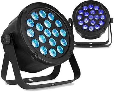 BeamZ set van 2 SlimPar45 LED Par met 18x 3W 3-in-1 RGB LED's en DMX