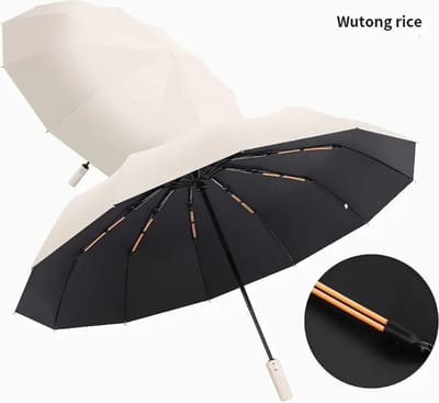 Nivard Moderne Stormparaplu - Opvouwbaar - Windproof Paraplu - Stormproef - Automatisch Uitklapbaar - Umbrella - Uitklapbaar - Beige