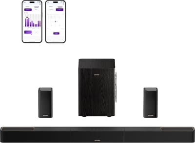 ULTIMEA Skywave Series - 5.1.2 Soundbar met 6,5" Draadloze Subwoofer - Dolby Atmos Soundbar - Homecinemaset - Zwart