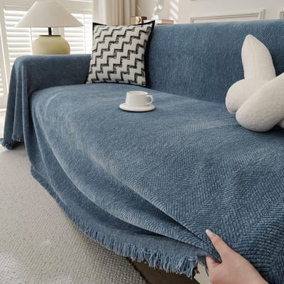Grote Chenille Plaid voor 2-Zitsbank, Stoel en Bedsprei - Zacht en Duurzaam