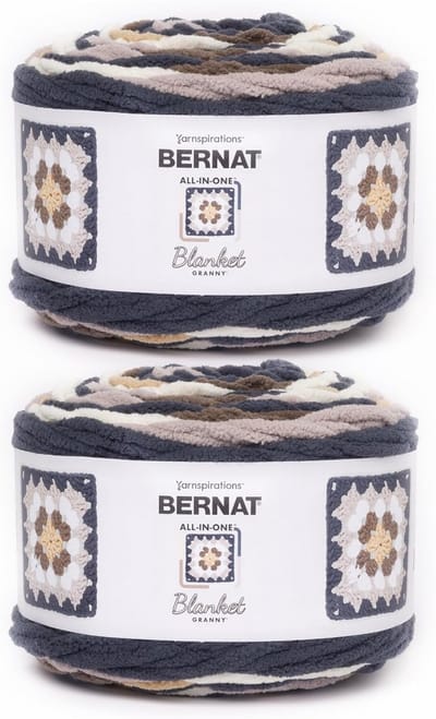 Deken Granny Vierkantjes - 2x240 gram - 100% Polyester - #6 Super Bulky - Perfect voor Breien en Haken